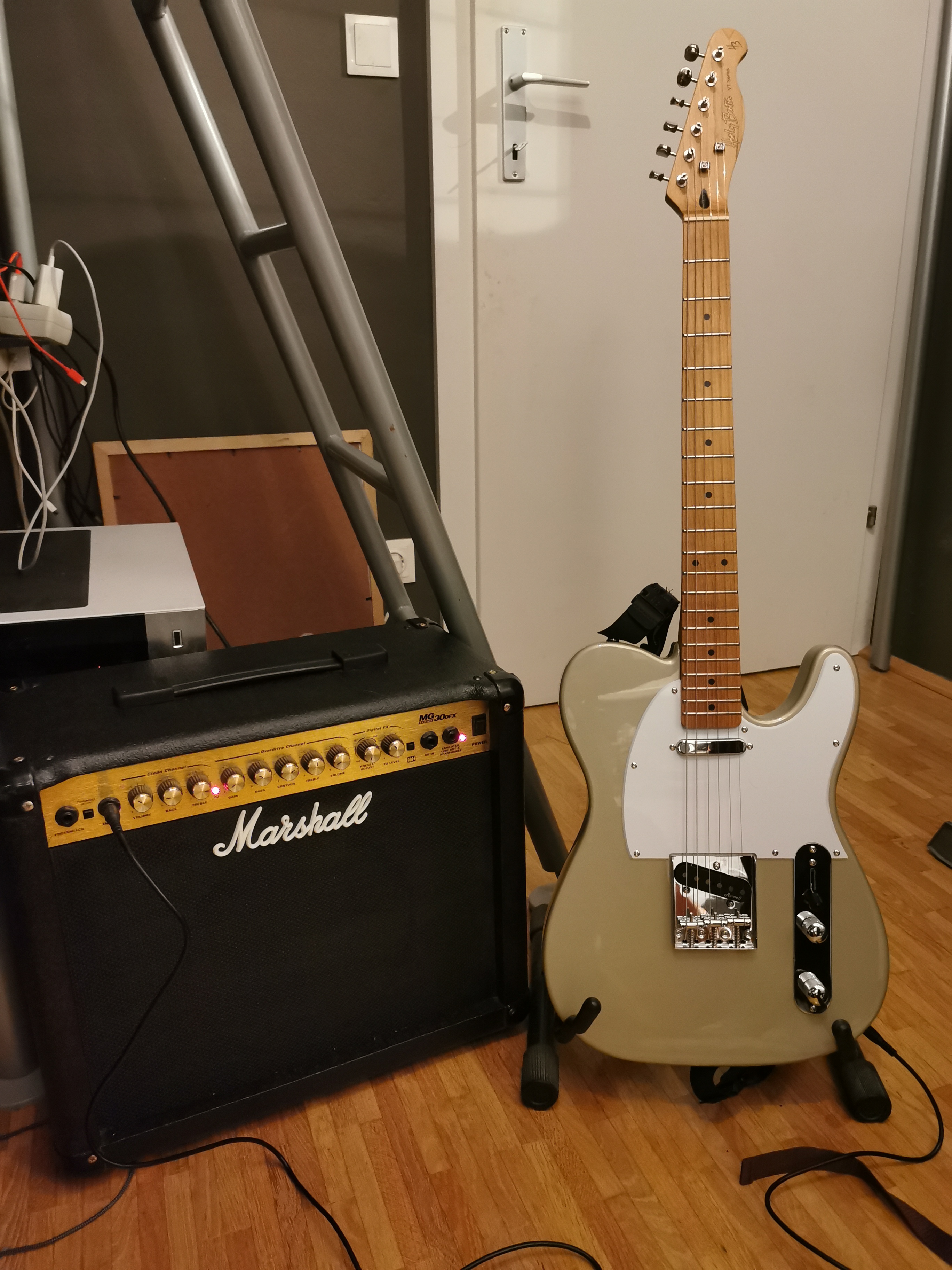 Guitar and amp setup